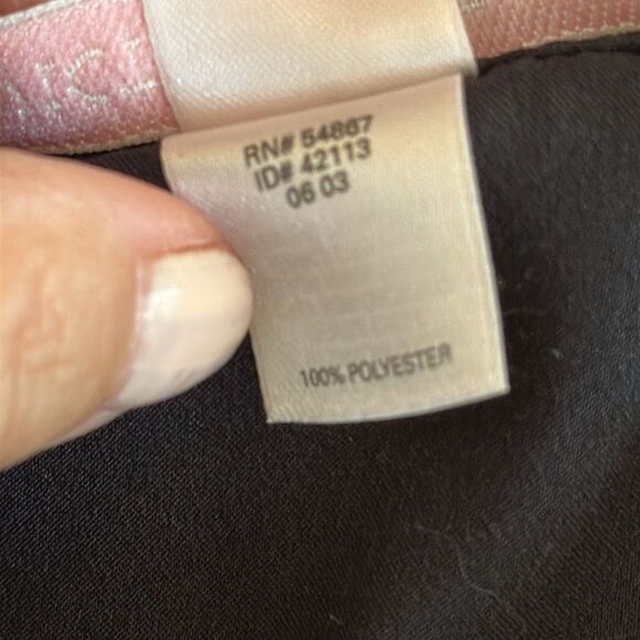 Victoria’s Secret black satin polyester long sleeve button front pajama top - Picture 8 of 9